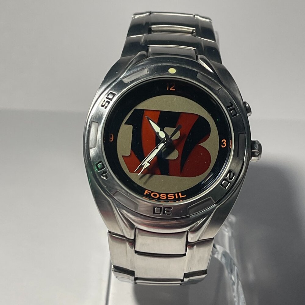 Cincinnati Bengals NFL Stainless-Steel Kaleido Watch by Fossil NEW (RARE)